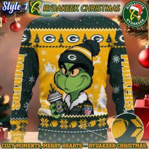 NFL Green Bay Packers Grinch Stolen Christmas Ugly Sweater For Family Memories And Xmas Gift
