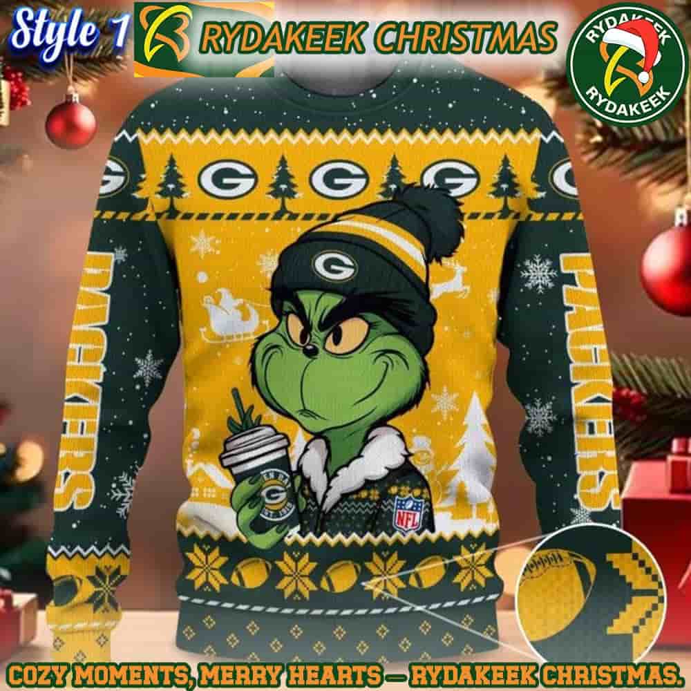 NFL Green Bay Packers Grinch Stolen Christmas Ugly Sweater For Family Memories And Xmas Gift NFL Green Bay Packers Grinch Stolen Christmas Ugly Sweater For Family Memories And Xmas Gift