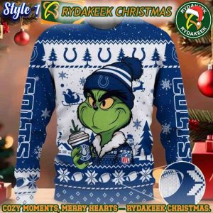 NFL Indianapolis Colts Grinch Stolen Christmas Ugly Sweater For Family Memories And Xmas Gift