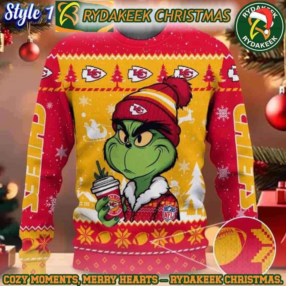 NFL Kansas City Chiefs Grinch Stolen Christmas Ugly Sweater For Family Memories And Xmas Gift NFL Kansas City Chiefs Grinch Stolen Christmas Ugly Sweater For Family Memories And Xmas Gift