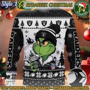 NFL Las Vegas Raiders Grinch Stolen Christmas Ugly Sweater For Family Memories And Xmas Gift