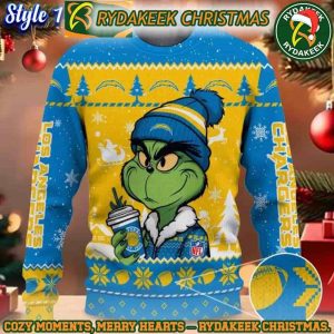NFL Los Angeles Chargers Grinch Stolen Christmas Ugly Sweater For Family Memories And Xmas Gift