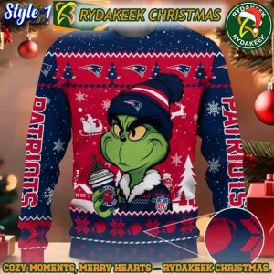 NFL New England Patriots Grinch Stolen Christmas Ugly Sweater For Family Memories And Xmas Gift