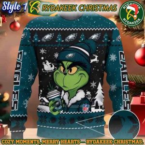 NFL Philadelphia Eagles Grinch Stolen Christmas Ugly Sweater For Family Memories And Xmas Gift