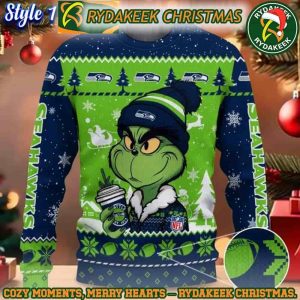 NFL Seattle Seahawks Grinch Stolen Christmas Ugly Sweater For Family Memories And Xmas Gift