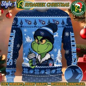 NFL Tennessee Titans Grinch Stolen Christmas Ugly Sweater For Family Memories And Xmas Gift