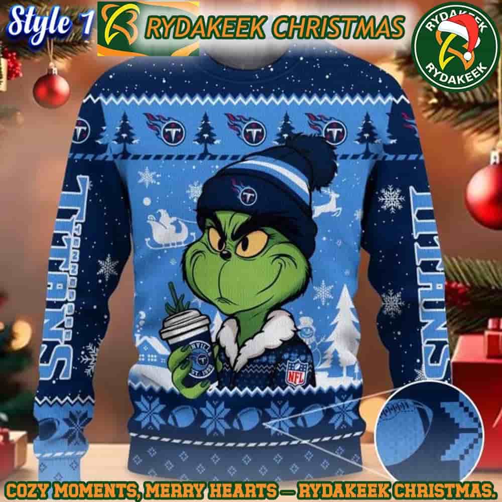 NFL Tennessee Titans Grinch Stolen Christmas Ugly Sweater For Family Memories And Xmas Gift NFL Tennessee Titans Grinch Stolen Christmas Ugly Sweater For Family Memories And Xmas Gift