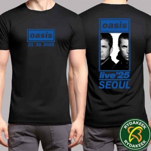 Oasis Goyang Seoul South Korea Merch Exclusive Tee Live 25 Tour At Goyang Stadium On October 21 Two Sided T-Shirt