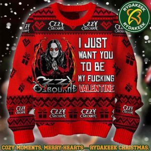 Ozzy Osbourne I Just Want You To Be My Valentine Family Memories And Christmas Gift Ugly Sweater
