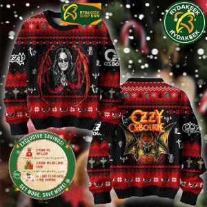Ozzy Osbourne King Of Bat Family Memories And Christmas Gift Ugly Sweater