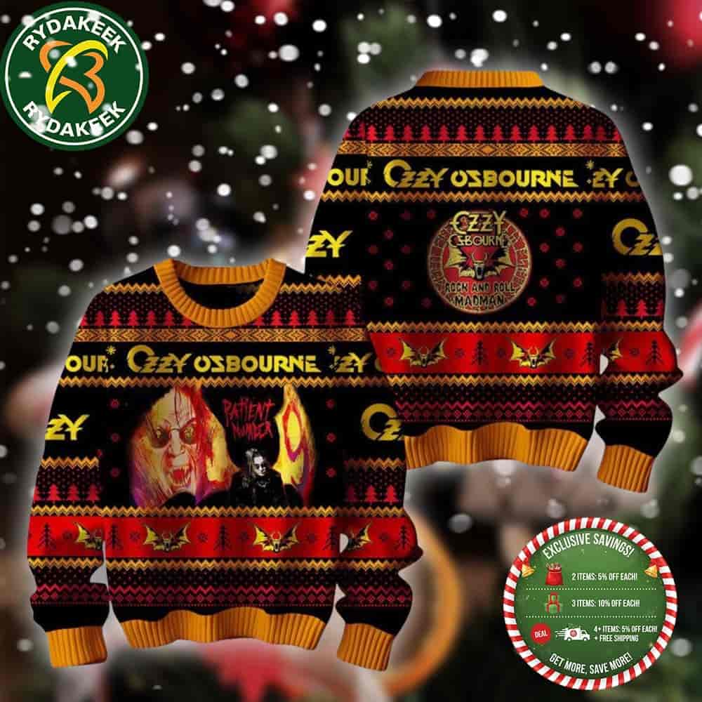 Ozzy Osbourne Rock And Roll Madman Family Memories And Christmas Gift Ugly Sweater Ozzy Osbourne Rock And Roll Madman Family Memories And Christmas Gift Ugly Sweater