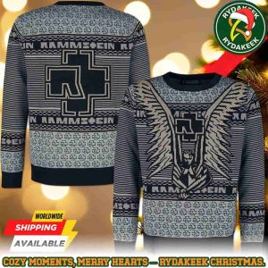 Rammstein Official Ugly Sweater Angle Wings With Logo Back Family Memories And Christmas Gift Ugly Sweater Rammstein Official Ugly Sweater Angle Wings With Logo Back Family Memories And Christmas Gift Ugly Sweater