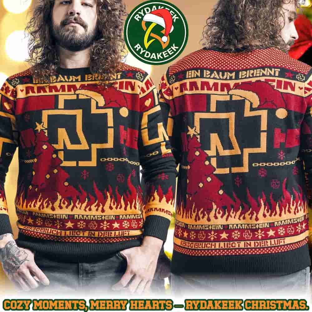 Rammstein Ugly Sweater Rock & Roll Holiday Gift Ein Baum Brennt Family Memories And Christmas Gift Rammstein Ugly Sweater Rock & Roll Holiday Gift Ein Baum Brennt Family Memories And Christmas Gift