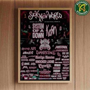Sick New World Las Vegas 2026 Full Lineup At Las Vegas Festival Grounds NV On April 25 home Decor Poster Canvas Sick New World Las Vegas 2026 Full Lineup At Las Vegas Festival Grounds NV On April 25 home Decor Poster Canvas