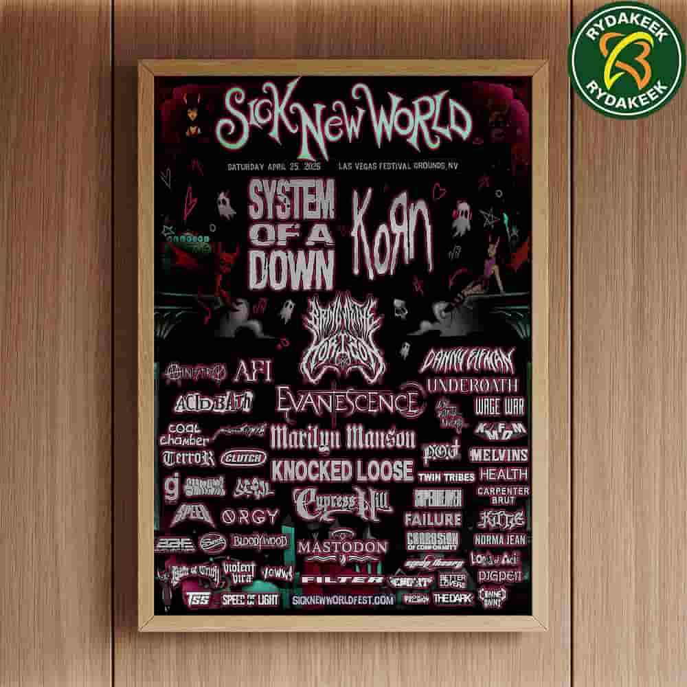 Sick New World Las Vegas 2026 Full Lineup At Las Vegas Festival Grounds NV On April 25 home Decor Poster Canvas Sick New World Las Vegas 2026 Full Lineup At Las Vegas Festival Grounds NV On April 25 home Decor Poster Canvas