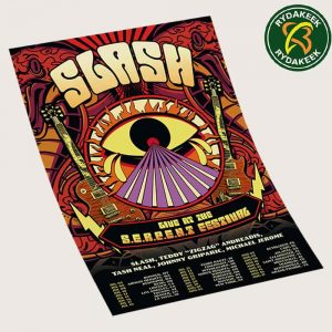 Slash Live At The Serpent Festival 2025 Guitar Dates List Home Decor Poster Canvas