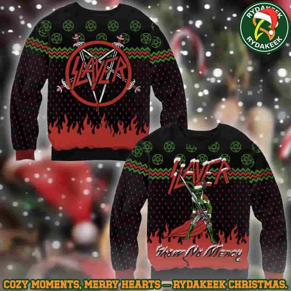Slayer Band Show No Mercy Holiday Family Memories And Christmas Gift Ugly Sweater Slayer Band Show No Mercy Holiday Family Memories And Christmas Gift Ugly Sweater