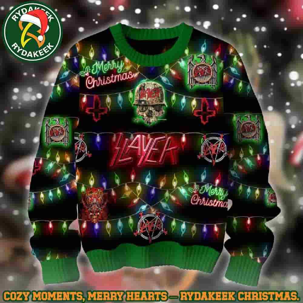 Slayer Bright Light Merry Slayermas Family Memories And Christmas Gift Ugly Sweater Slayer Bright Light Merry Slayermas Family Memories And Christmas Gift Ugly Sweater