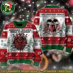Slayer I Hate Everybody Equally Family Memories And Christmas Gift Ugly Sweater Slayer I Hate Everybody Equally Family Memories And Christmas Gift Ugly Sweater