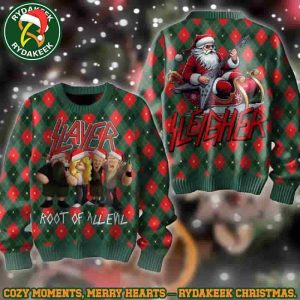 Slayer Root Of All Evil Family Memories And Christmas Gift Ugly Sweater Slayer Root Of All Evil Family Memories And Christmas Gift Ugly Sweater