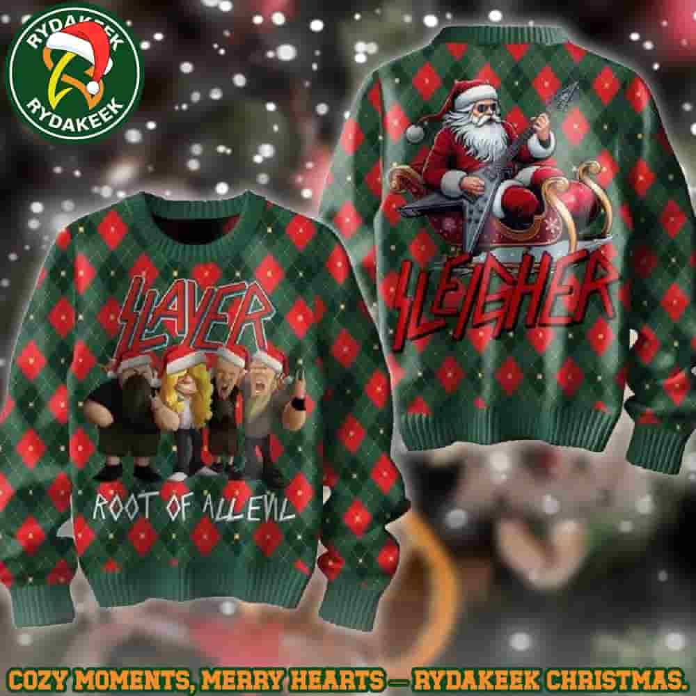 Slayer Root Of All Evil Family Memories And Christmas Gift Ugly Sweater Slayer Root Of All Evil Family Memories And Christmas Gift Ugly Sweater