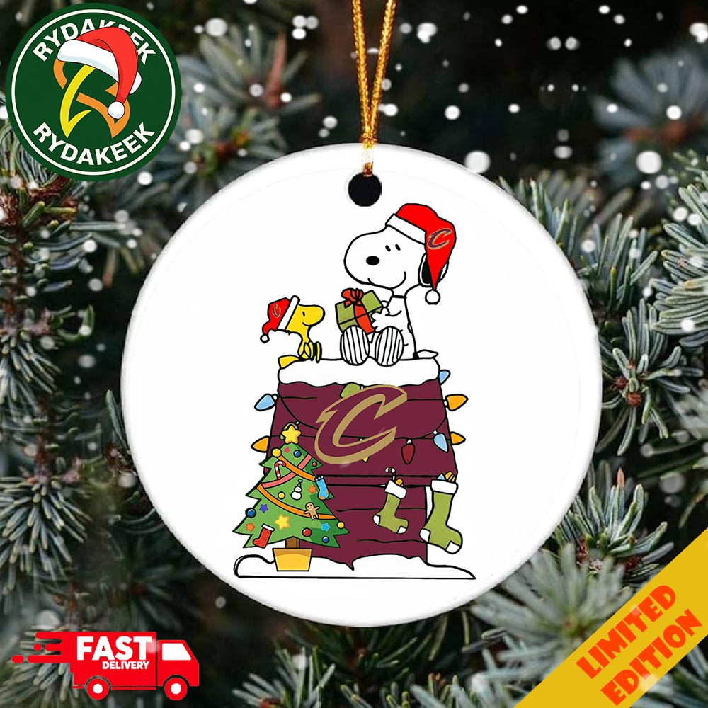 Snoopy And Woodstock NBA Christmas Ornament 2025 For Cleveland Cavaliers Fans Snoopy And Woodstock NBA Christmas Ornament 2025 For Cleveland Cavaliers Fans