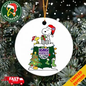 Snoopy And Woodstock NBA Christmas Ornament 2025 For Sacramento Kings Fans
