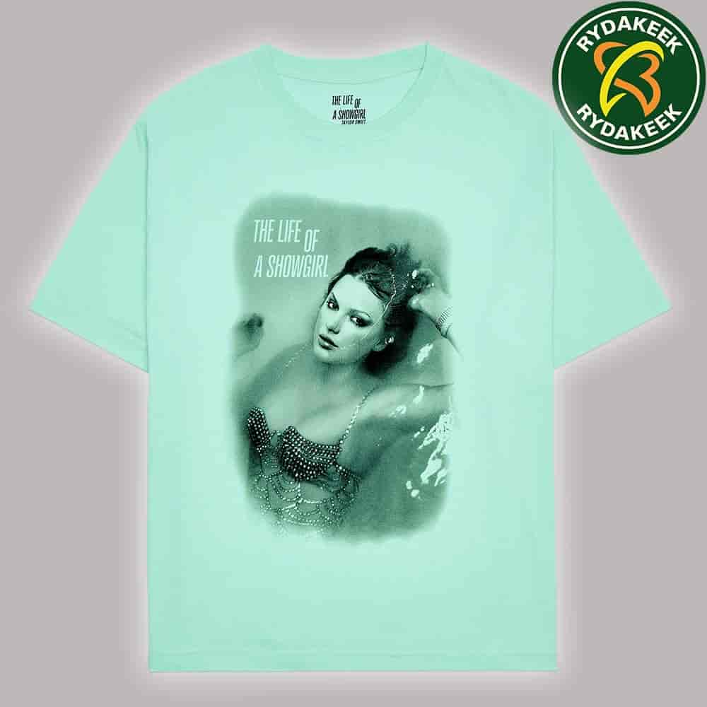 Taylor Swift The Life Of A Showgirl Merch Mint T-Shirt Taylor Swift The Life Of A Showgirl Merch Mint T-Shirt