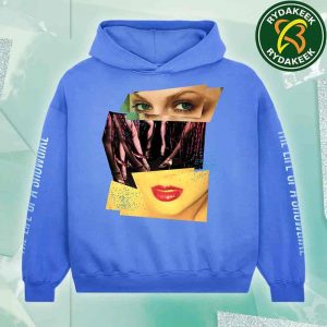 Taylor Swift The Life Of A Showgirl Merch Violet Blue Pull Over Hoodie Shirt