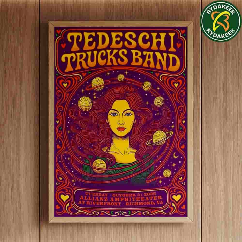 Tedeschi Trucks Band richmond Virginia 2025 Concert Poster At Allianz Amphitheater At Riverfront On October 21 home Decor Poster Canvas Tedeschi Trucks Band richmond Virginia 2025 Concert Poster At Allianz Amphitheater At Riverfront On October 21 home Decor Poster Canvas
