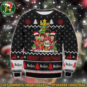 The Beatles Black Band Stage Ugly Sweater Family Memories And Christmas Gift The Beatles Black Band Stage Ugly Sweater Family Memories And Christmas Gift
