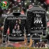 The Beatles Cartoon Style Black & Red Ugly Sweater Family Memories And Christmas Gift The Beatles Cartoon Style Black & Red Ugly Sweater Family Memories And Christmas Gift