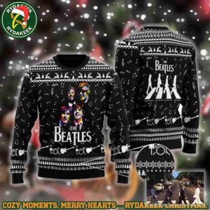 The Beatles Black Music Notes Abbey Road Ugly Sweater Family Memories And Christmas Gift The Beatles Black Music Notes Abbey Road Ugly Sweater Family Memories And Christmas Gift