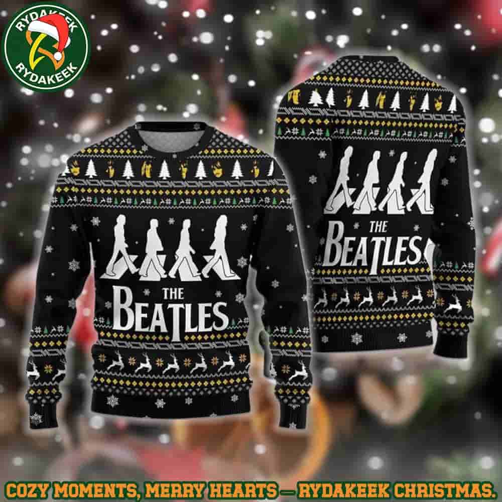 The Beatles Classic Logo Ugly Sweater Family Memories And Christmas Gift The Beatles Classic Logo Ugly Sweater Family Memories And Christmas Gift