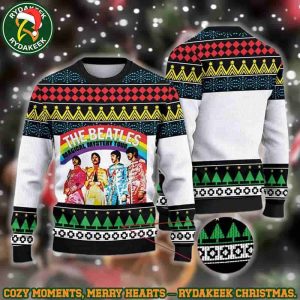 The Beatles Magical Mystery Tour White Family Memories And Christmas Gift Ugly Sweater