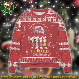 The Beatles Red Dreaming Of Christmas Abbey Road Family Memories And Christmas Gift Ugly Sweater