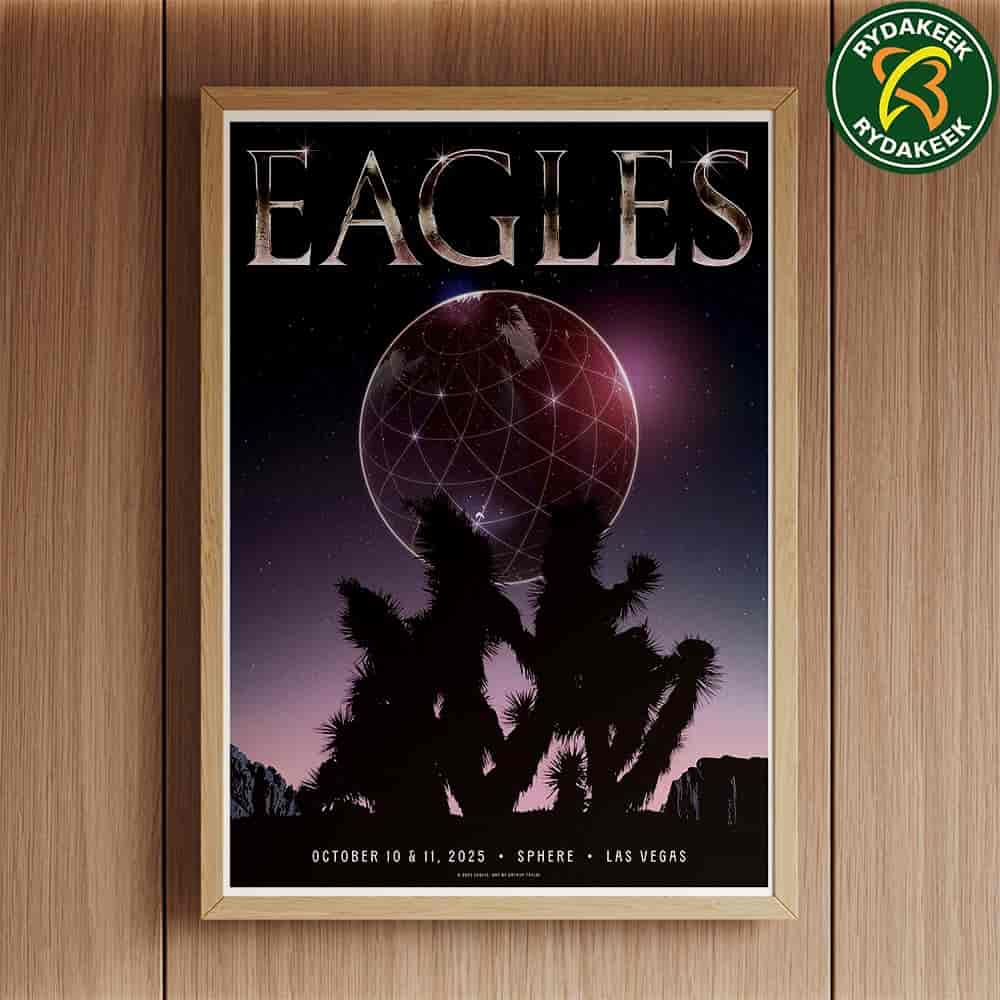 The Eagles Las Vegas Live At Sphere October 10-11 2025 Art By Arthur Traldi  Poster Canvas The Eagles Las Vegas Live At Sphere October 10-11 2025 Art By Arthur Traldi  Poster Canvas