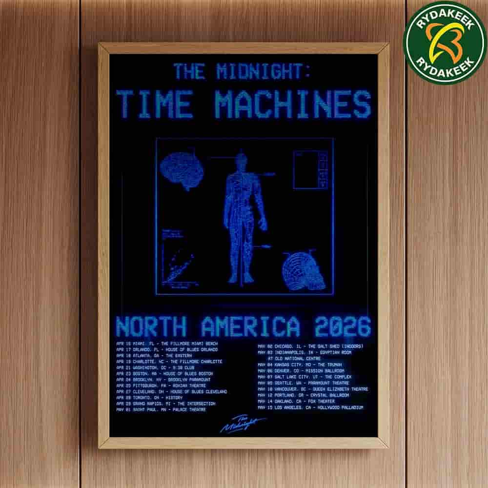 The Midnight Time Machines North America 2026 Tour Dates Home Decor Poster Canvas The Midnight Time Machines North America 2026 Tour Dates Home Decor Poster Canvas