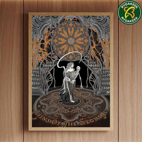 The Official Queens Of The Stone Age Poster Paris France 2025 At Le Grand Rex On October 20 Home Decor Poster Canvas