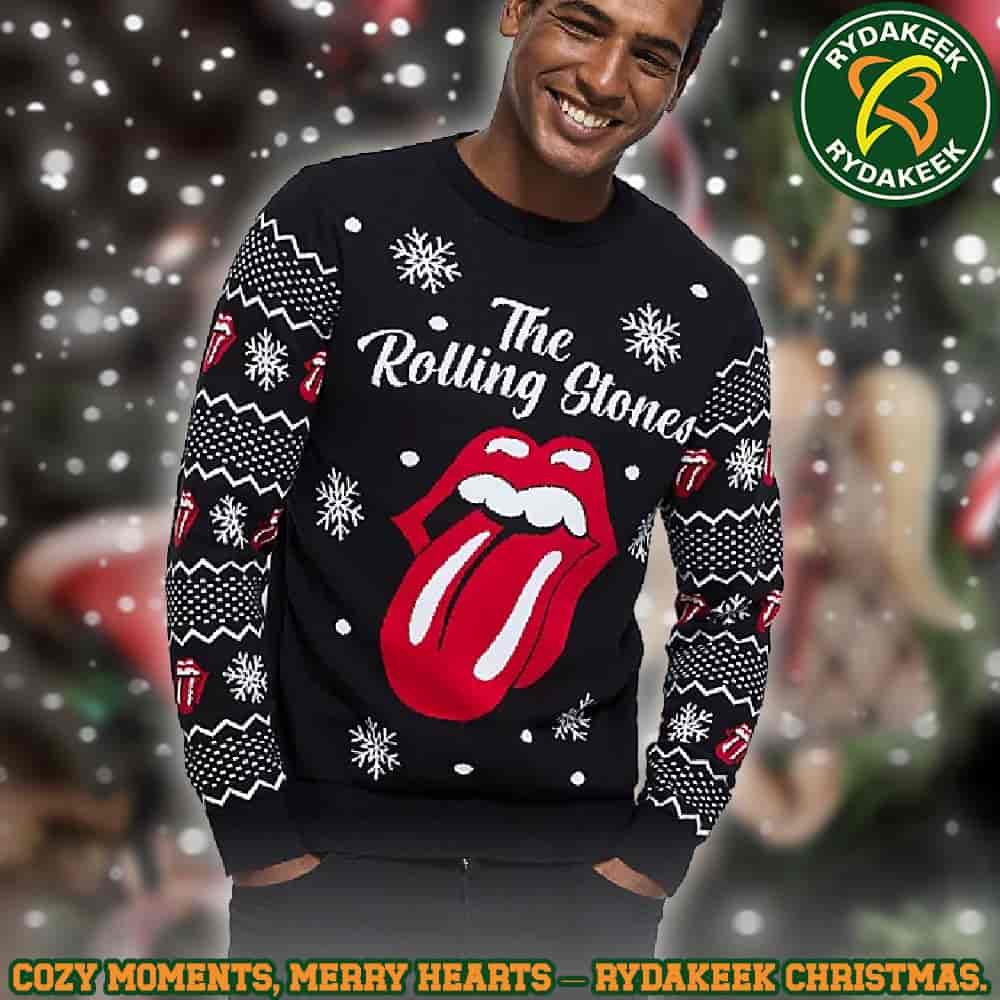 The Rolling Stones Giant Tongue Snowfall Family Memories And Christmas Gift Ugly Sweater The Rolling Stones Giant Tongue Snowfall Family Memories And Christmas Gift Ugly Sweater