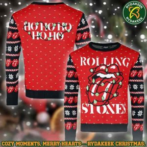 The Rolling Stones Light-Up Tongue Ho Ho Ho Family Memories And Christmas Gift Ugly Sweater