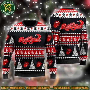The Rolling Stones Rock ‘N’ Roll Gingerbread Jammer Family Memories And Christmas Gift Ugly Sweater