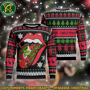 The Rolling Stones The Grinch Stole Christmas Rock Family Memories And Christmas Gift Ugly Sweater