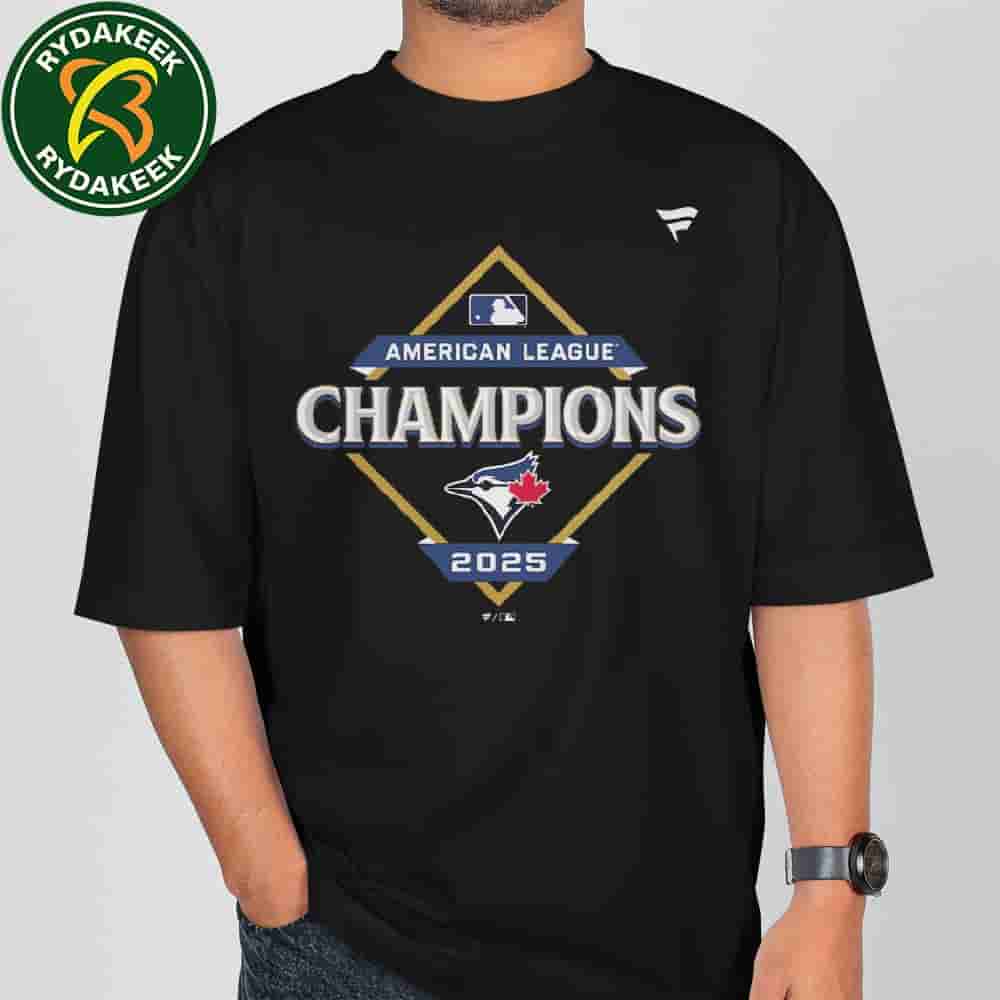 Toddler Toronto Blue Jays Fanatics 2025 MLB American League Champions Locker Room T-Shirt Toddler Toronto Blue Jays Fanatics 2025 MLB American League Champions Locker Room T-Shirt