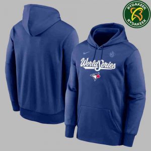 Toronto Blue Jays X Nike Royal 2025 World Series Collection Therma Fleece Hoodie Shirt