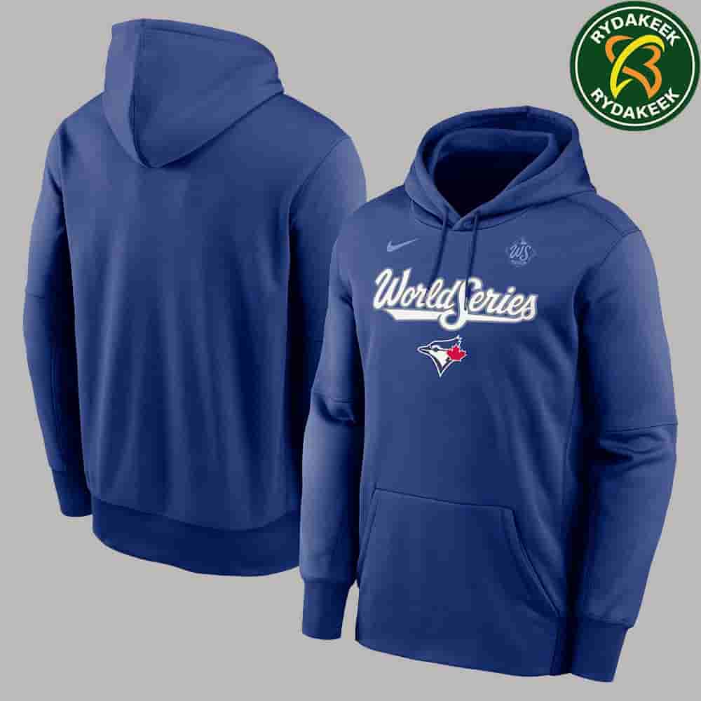 Toronto Blue Jays X Nike Royal 2025 World Series Collection Therma Fleece Hoodie Shirt Toronto Blue Jays X Nike Royal 2025 World Series Collection Therma Fleece Hoodie Shirt