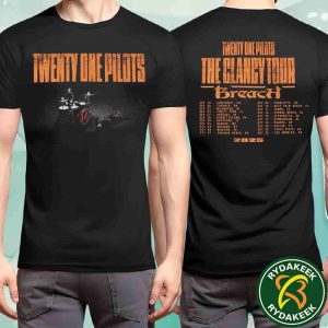 Twenty One Pilots The Clancy Tour Breach 2025 Tour Dates Printback T-Shirt Merchandise Twenty One Pilots The Clancy Tour Breach 2025 Tour Dates Printback T-Shirt Merchandise