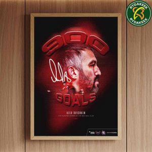Alex Ovechkin Washington Capitals First Player NHL To 900 Goals Home Decor Poster Canvas