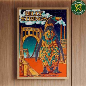 Billy Strings Pittsburgh PA 2025 At PPG Paints Arena On November 7-8 Art By Ben Work Home Decor Poster Canvas