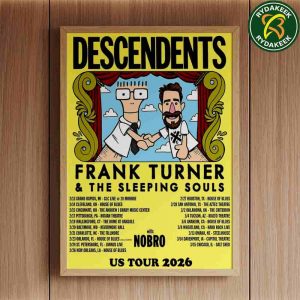 Descendents X Frank Turner And The Sleeping Souls With Nobro US Tour 2026 Home Decor Poster Canvas